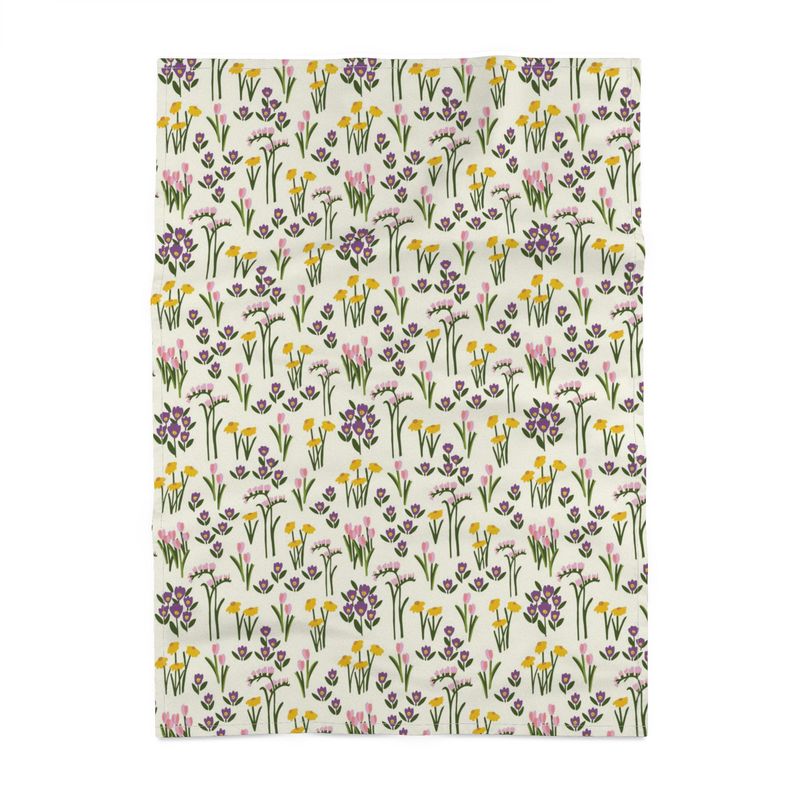 Spring Bouquet Cream Tea Towel