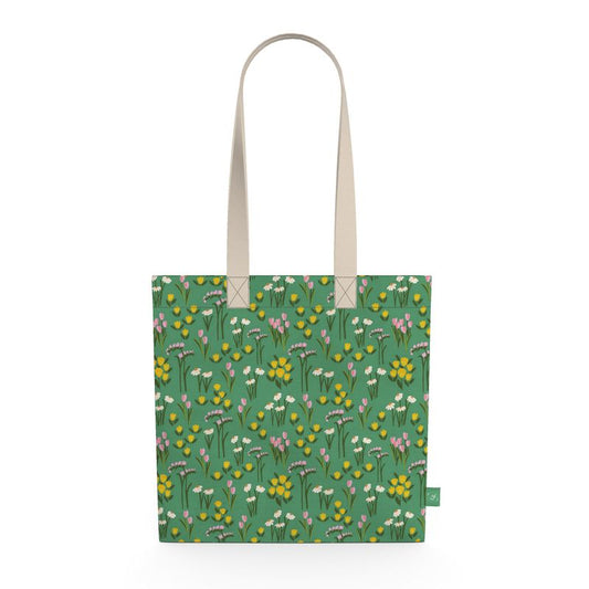 Spring Bouquet Green Tote Bag